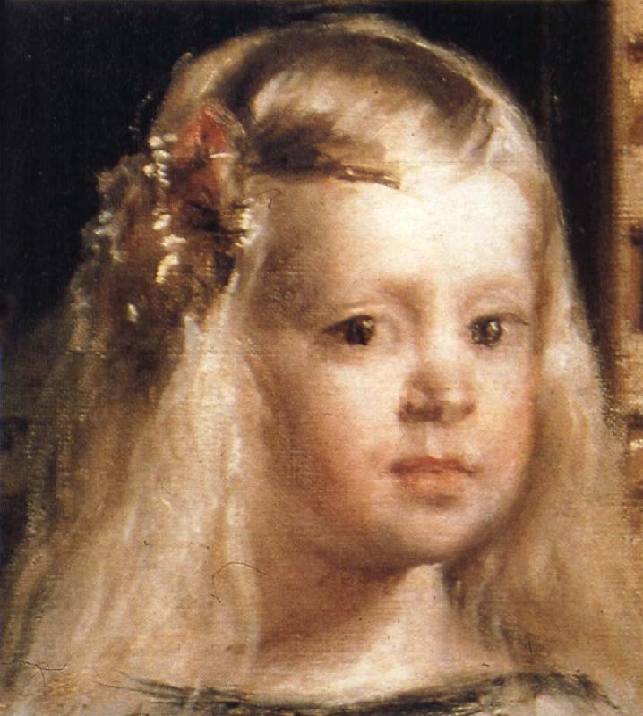 Diego Velazquez Las Meninas.Ausschnitt:Kopf der Infantin